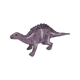 Purple spinosaurus dinosaur clipart