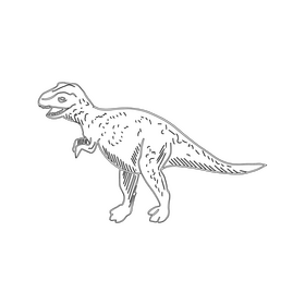 Dinosaur black and white clipart