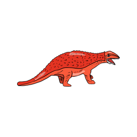 Orange dinosaur drawing clipart