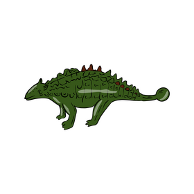 Green silvisaurus dinosaur clipart