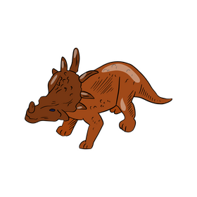 Styracosaurus dinosaur clipart