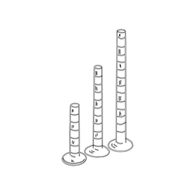 Road bollards black and white clipart