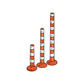Road bollards clipart