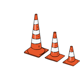 Road traffic cone clipart
