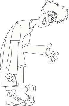 Jonathan hotel transylvania black and white clipart
