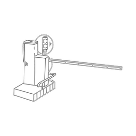 Boom barrier black and white clipart