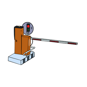 Boom barrier clipart