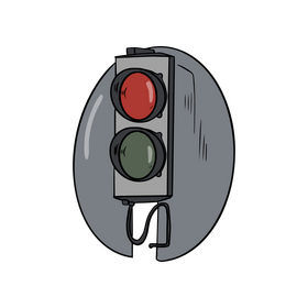 Pedestrian traffic lights clipart