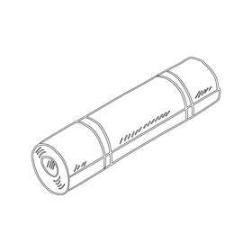 Yoga mat, gym fitness exercise mattress black and white clipart