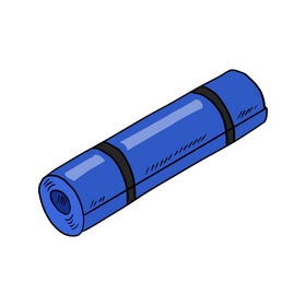 Yoga mat, gym fitness exercise mattress clipart