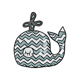 Whale pillow for kids clipart