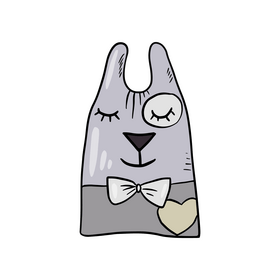 Baby animal pillow clipart