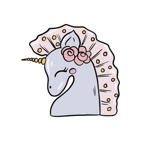 Cute animal baby pillow clipart