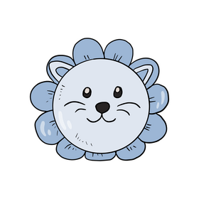 Cartoon cat pillow clipart