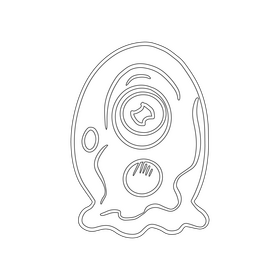 Jelly Monsters black and white clipart