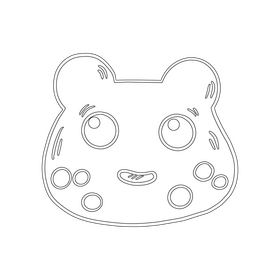 Jelly Monsters black and white clipart