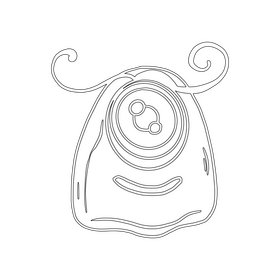 Jelly Monsters black and white clipart