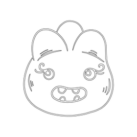 Jelly Monsters black and white clipart