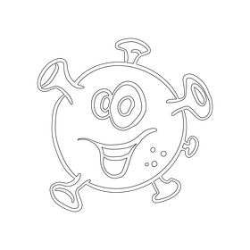 Cute Jelly Monsters black and white clipart