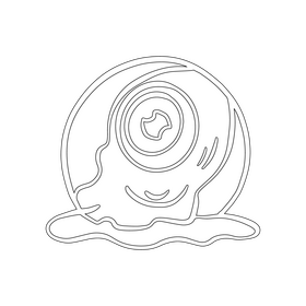 Jelly Monsters drawing black and white clipart