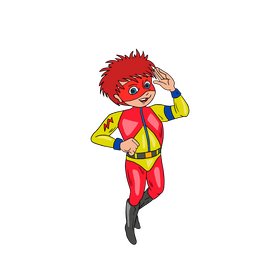 Kid superhero character clipart