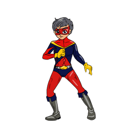 Superhero drawing clipart