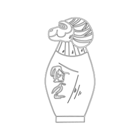 Qebehsenuef black and white clipart