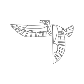Egyptian maat black and white clipart