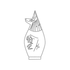 Qebehsenuef black and white clipart