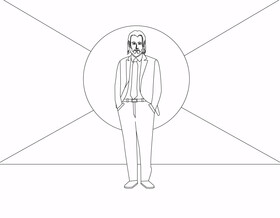 John Wick black and white vector