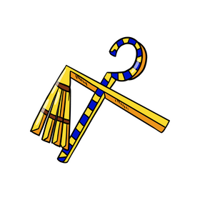 Rod and whip of pharaoh clipart