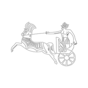 Egyptian Chariot black and white clipart
