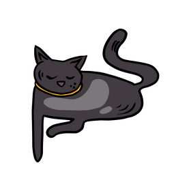 Pet, cute cat clipart