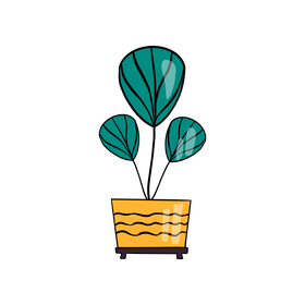 Flower in a pot clipart