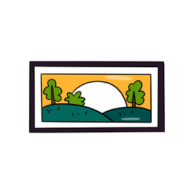 Picture on the wall clipart