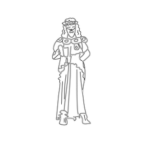 Dionysus black and white clipart