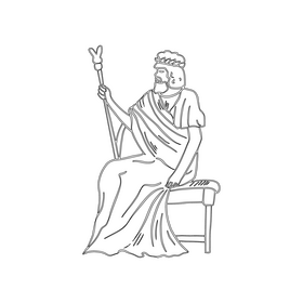 Hades black and white clipart