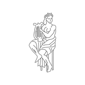 Apollo black and white clipart