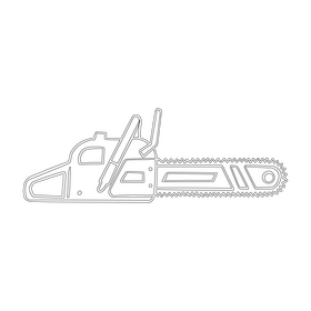 Chainsaw drawing black and white clipart