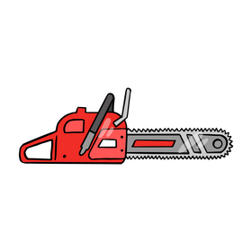 Chainsaw drawing clipart