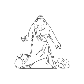 Zeus black and white clipart