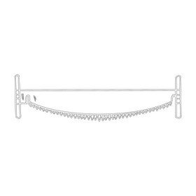 Two man crosscut saw black and white clipart