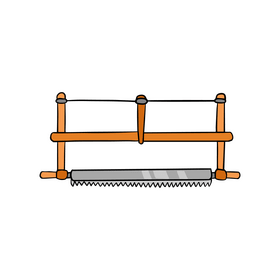 Woodworking hand saw clipart