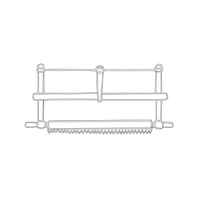 Hand saw black and white clipart