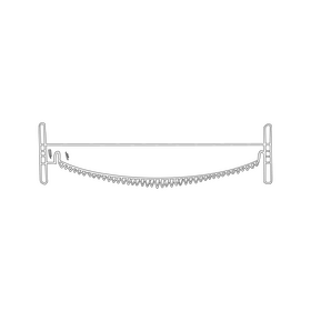 Two man crosscut saw black and white clipart