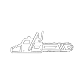 Chainsaw black and white clipart