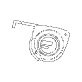 Measuring tape roller black and white clipart