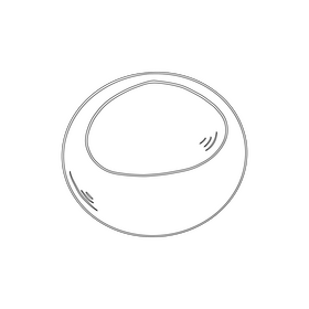 Bean bag chair black and white clipart