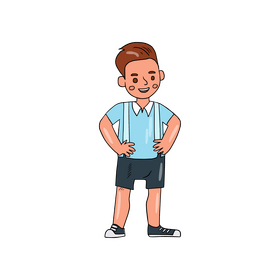 Cute boy smiling cartoon drawing clipart