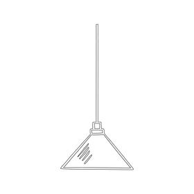 Light lamp hanging black and white clipart